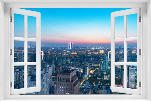 Fototapeta Naklejka Na Ścianę Okno 3D - Night view city scenery Nanjing, Jiangsu, China