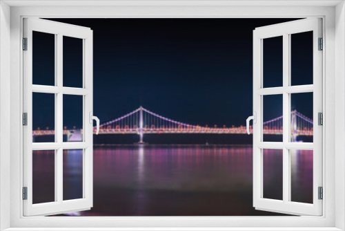 Fototapeta Naklejka Na Ścianę Okno 3D - Busan & Bridge