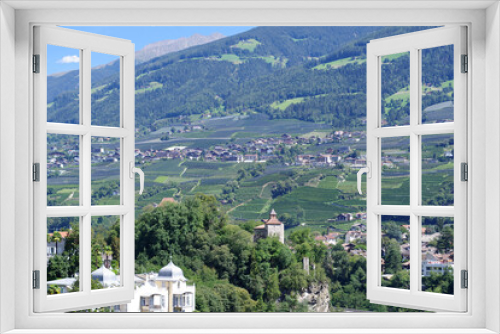 Fototapeta Naklejka Na Ścianę Okno 3D - Panorama de Merano, Italie