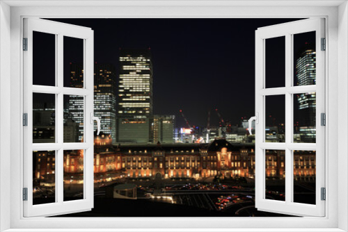 Fototapeta Naklejka Na Ścianę Okno 3D - 東京駅