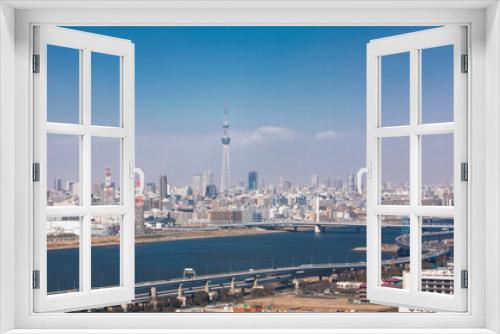 Fototapeta Naklejka Na Ścianę Okno 3D - 葛西臨海公園の観覧車から見た東京スカイツリー
