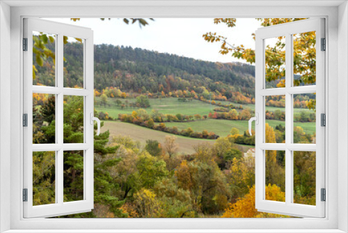 Fototapeta Naklejka Na Ścianę Okno 3D - Herbstliche Landschaft in Thüringen