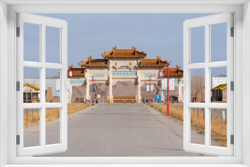 Fototapeta Naklejka Na Ścianę Okno 3D - chinese temple in the city