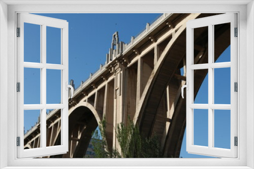 Fototapeta Naklejka Na Ścianę Okno 3D - Bridge of Sant Jordi in Alcoi in a sunny day.