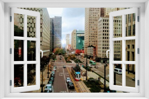 Fototapeta Naklejka Na Ścianę Okno 3D - Detroit City