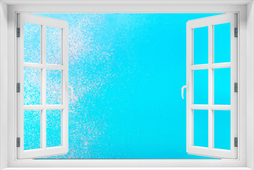 Fototapeta Naklejka Na Ścianę Okno 3D - blue glitter background for text