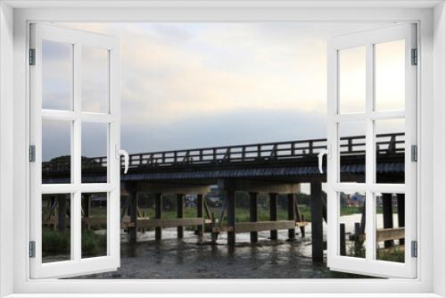 Fototapeta Naklejka Na Ścianę Okno 3D - 嵐山、渡月橋