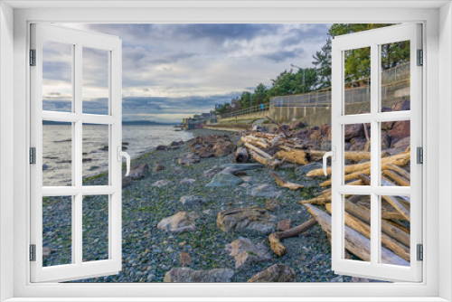 Fototapeta Naklejka Na Ścianę Okno 3D - Rocky West Seattle Shoreline 2
