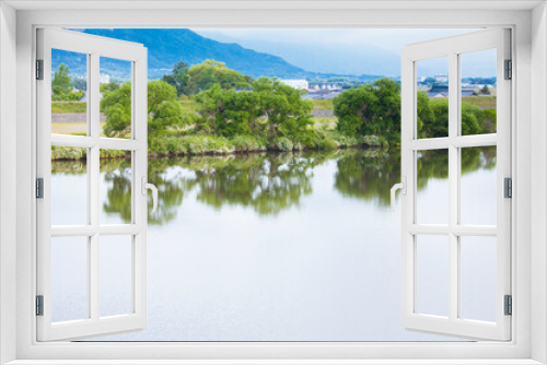 Fototapeta Naklejka Na Ścianę Okno 3D - 長良川大橋から見た長良川