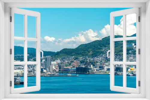 Fototapeta Naklejka Na Ścianę Okno 3D - 長崎県長崎市　女神大橋から望む長崎市の風景　都市景観