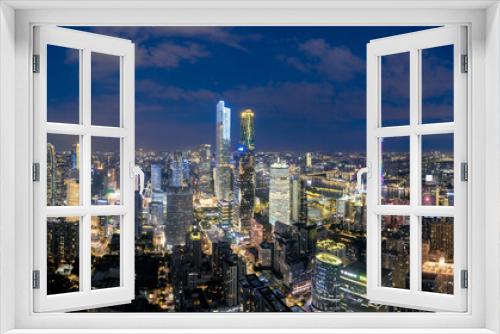 Fototapeta Naklejka Na Ścianę Okno 3D - Night view of Guangzhou City, Guangdong Province, China