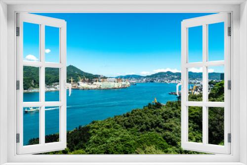 Fototapeta Naklejka Na Ścianę Okno 3D - 長崎県長崎市　女神大橋から見る風景