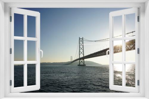 Fototapeta Naklejka Na Ścianę Okno 3D - 明石海峡大橋