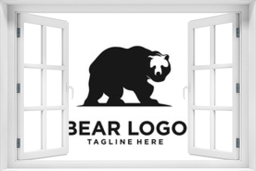 Fototapeta Naklejka Na Ścianę Okno 3D - bear logo design icon silhouette vector
