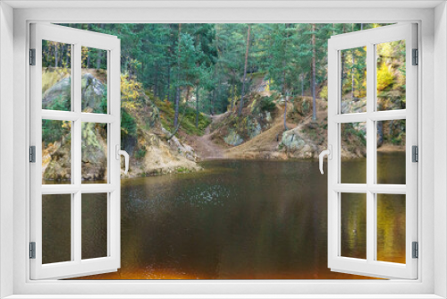 Fototapeta Naklejka Na Ścianę Okno 3D - Nazwy oryginalne: Jeziorko Purpurowe Jesień 4