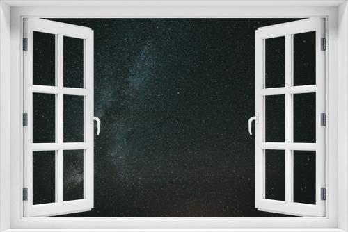 Fototapeta Naklejka Na Ścianę Okno 3D - Night Sky Stars With Milky Way Galaxy. Dark Starry Sky Background