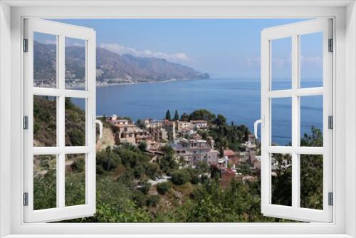 Fototapeta Naklejka Na Ścianę Okno 3D - Taormina - Scorcio di Mazzarò dal sentiero