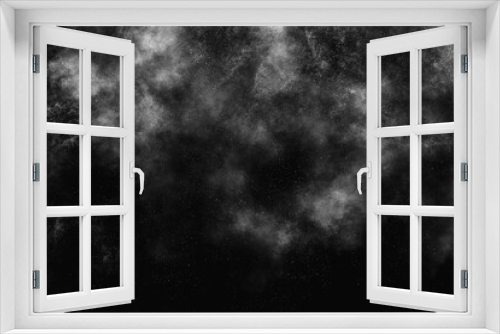 Fototapeta Naklejka Na Ścianę Okno 3D - gray dust overlay particle abstract grunge texture and texture effect isolated on black.