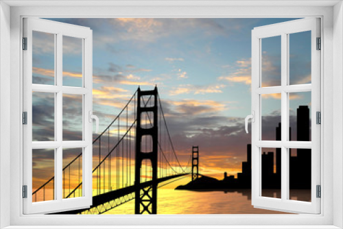 Fototapeta Naklejka Na Ścianę Okno 3D - Golden Gate brigge near San Francisco