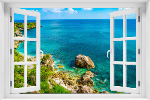 Fototapeta Naklejka Na Ścianę Okno 3D - Cliffs by the sea, beautiful coastal scenery