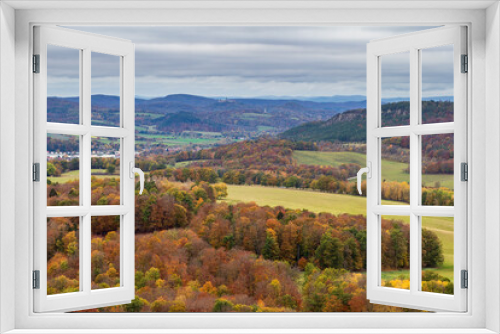 Fototapeta Naklejka Na Ścianę Okno 3D - Herbst an den Hörselbergen in Thüringen