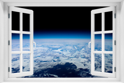 Fototapeta Naklejka Na Ścianę Okno 3D - Landscape photo of Northern Canada flying at 40,000 ft