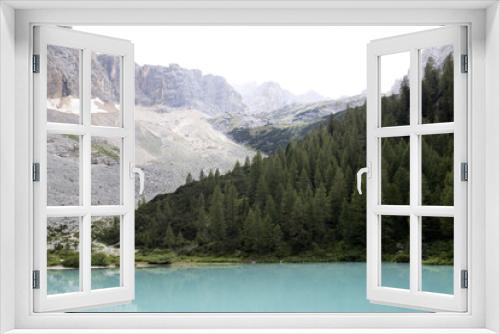 Fototapeta Naklejka Na Ścianę Okno 3D - Lago di Sorapis dolomiti