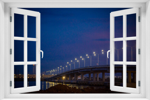 Fototapeta Naklejka Na Ścianę Okno 3D - Connecting Bridge at sunset