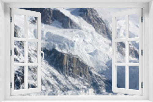 Fototapeta Naklejka Na Ścianę Okno 3D - View of Mont Blanc mountain range from Aiguille Du Midi