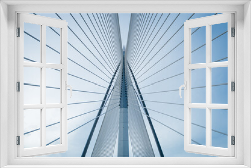Fototapeta Naklejka Na Ścianę Okno 3D - Bridge and blue sky