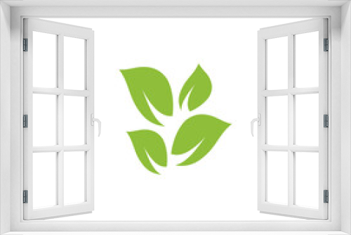 Fototapeta Naklejka Na Ścianę Okno 3D - Leaf  ecology Logo Template vector