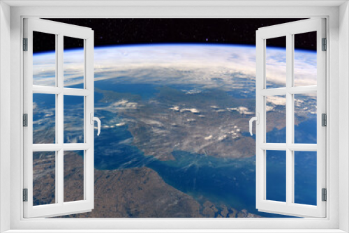 Fototapeta Naklejka Na Ścianę Okno 3D - The UK from the International Space Station (ISS). Elements of this immage supplied by NASA.