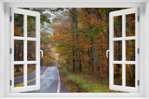 Fototapeta Naklejka Na Ścianę Okno 3D - Autumn Color on a Rural West Virginia Road