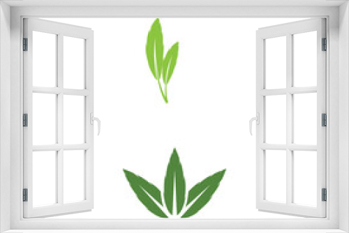 Fototapeta Naklejka Na Ścianę Okno 3D - Leaf Logo Template vector symbol