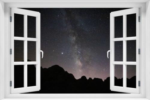 Fototapeta Naklejka Na Ścianę Okno 3D - Milkyway and silhouette of the hills