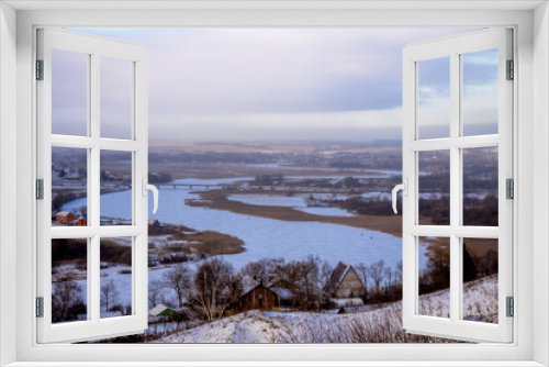 Fototapeta Naklejka Na Ścianę Okno 3D - river in winter