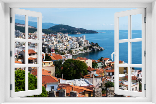 Fototapeta Naklejka Na Ścianę Okno 3D - Aegean sea cost in Kavala, Greece