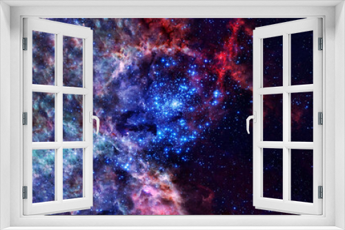 Fototapeta Naklejka Na Ścianę Okno 3D - Beautiful blue galaxy in deep space. Elements of this image furnished by NASA