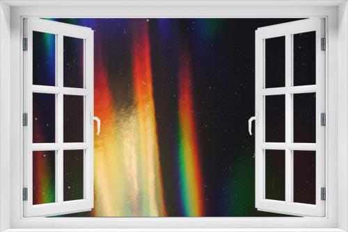 Fototapeta Naklejka Na Ścianę Okno 3D - Dusted Holographic Abstract Multicolored Backgound Photo Overlay, Using Screen Mode for Vintage Retro Looking, Rainbow Light Leaks Prism Colors, Trend Design Creative Defocused Effect