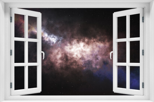 Fototapeta Naklejka Na Ścianę Okno 3D - Abstract generated starry sky. Luminous stellar nebula