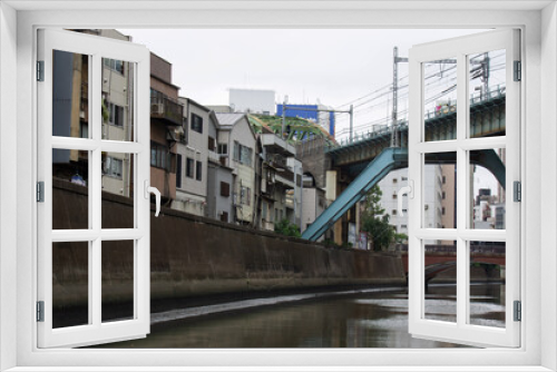 Fototapeta Naklejka Na Ścianę Okno 3D - SONY DSC town view, riverside,tokyo,downtown,retro,
bridge,tokyobay,kandariver
神田川,下町,東京,街景色,
