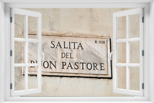 Fototapeta Naklejka Na Ścianę Okno 3D - Salita del Buon Pastore, Roma