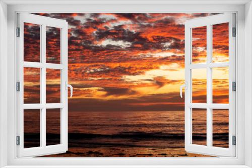 Fototapeta Naklejka Na Ścianę Okno 3D - Orange sunset in orange county california