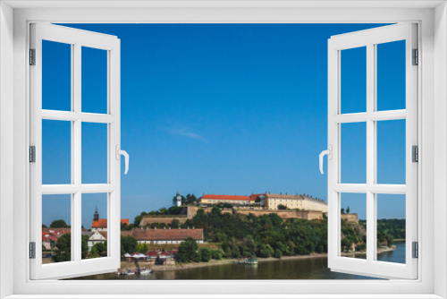 Fototapeta Naklejka Na Ścianę Okno 3D - Petrovaradin Fortress by Danube River, Novi Sad, Serbia