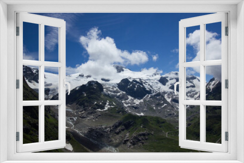 Fototapeta Naklejka Na Ścianę Okno 3D - Panorama at the top of the alpine pass Susten