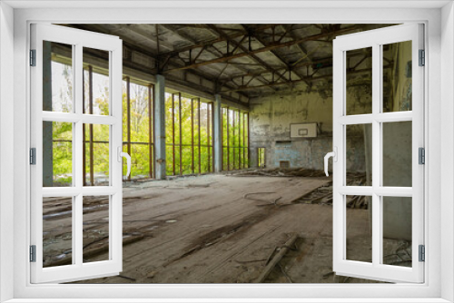 Fototapeta Naklejka Na Ścianę Okno 3D - Gym in Chernobyl