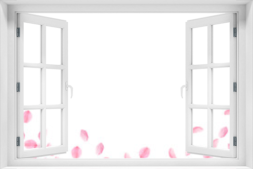 Fototapeta Naklejka Na Ścianę Okno 3D - Sakura petals falling down. Romantic pink silky me