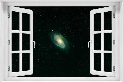 Fototapeta Naklejka Na Ścianę Okno 3D - Spiral of the green galaxy. Elements of this image furnished by NASA