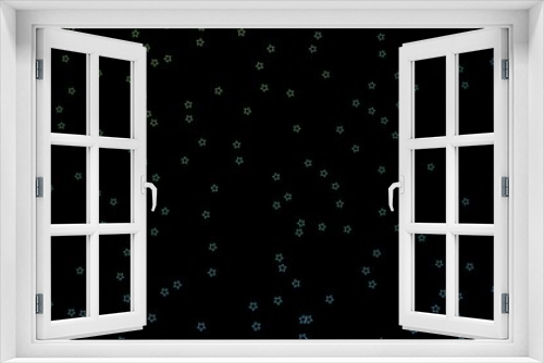 Fototapeta Naklejka Na Ścianę Okno 3D - Dark BLUE vector template with neon stars.