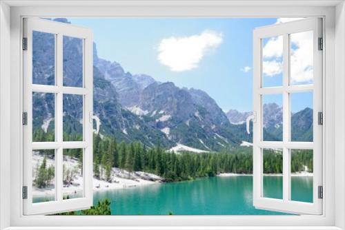Fototapeta Naklejka Na Ścianę Okno 3D - Pragser Wildsee